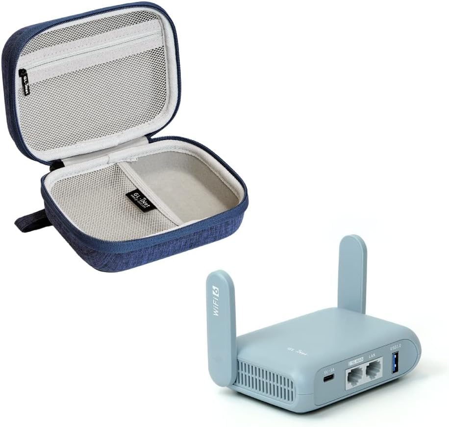 Amazon.com: Gadget Organizer Case (Blue) & GL.iNet GL-MT3000